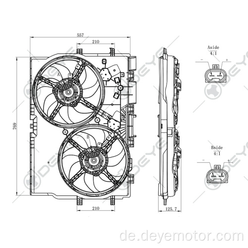 Auto Kühlerlüfter 12v für FIAT DUCATO